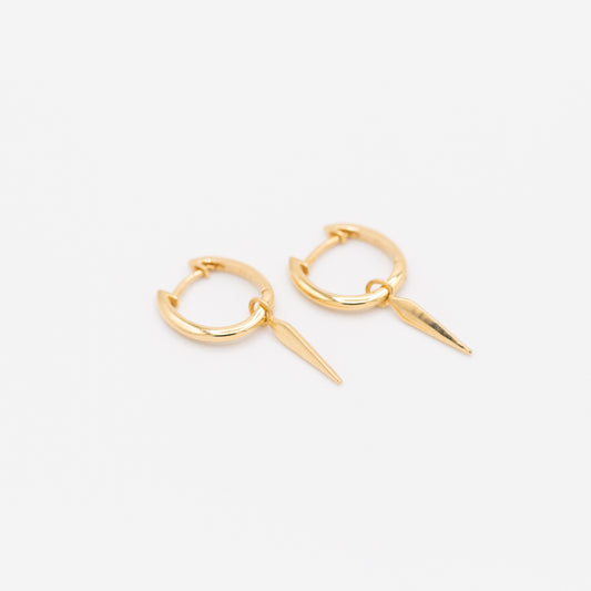 Spike Drop Huggie Earrings